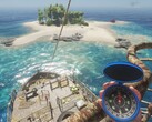 Stranded Deep'teki bir adayı gösteren bir görüntü.