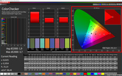 ColorChecker (Profile: Simple, target color space: sRGB)