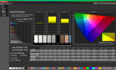 Kalibrasyon öncesi ColorChecker (sRGB ile karşılaştırıldığında)