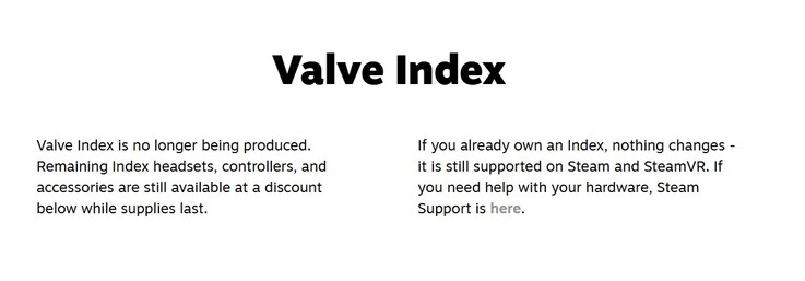 Valve Index hakkında güncelleme.