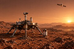 Mars'tan kaya ve toprak örneklerini Dünya'ya getirmeyi amaçlayan Çin'in Tianwen-3 misyonunun konsept çizimi.