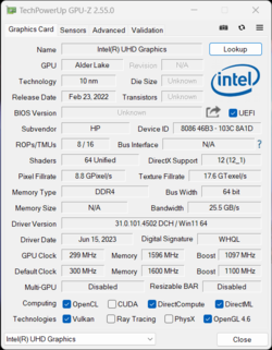 GPU-Z UHD grafikler