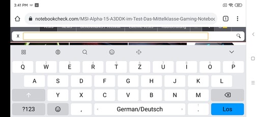 Using the default keyboard app in landscape mode