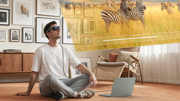Acer AR Vision GR0, video çıkış desteğine sahip bir telefona, bilgisayara veya elde taşınır cihaza bağlanabilen AR gözlükleridir.