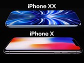 İddia edilen iPhone XX/20 görüntüsü (üstte), iPhone X (altta).