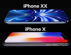İddia edilen iPhone XX/20 görüntüsü (üstte), iPhone X (altta).