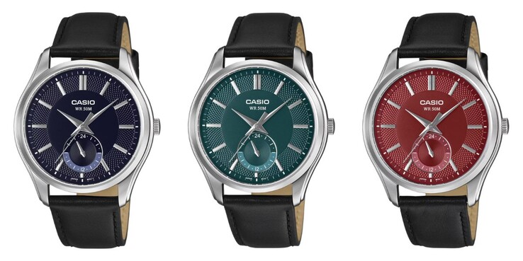 Soldan sağa: Casio MTP-B315L-2AV, MTP-B315L-3AV ve MTP-B315L-4AV saatler