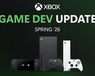 Microsoft'un yaklaşan şovu için Xbox Game Dev Update afişi.
