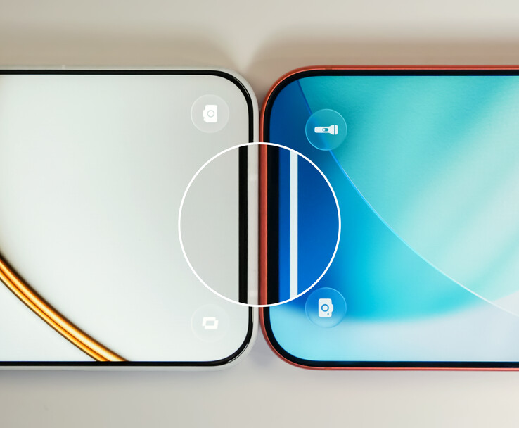 OnePlus 15T'nin yakın çekim çerçeve karşılaştırması.