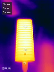 Stres testi sırasında ısı birikmesi (alt taraf)