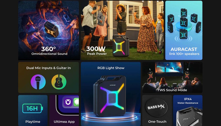 Hoparlör 300 watt'a kadar tepe gücü sunar