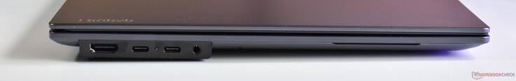 sol: HDMI, 2 adet Thunderbolt 4, 3,5 mm ses çıkışı