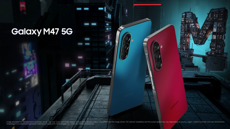Galaxy 'in M47 5G modeli iki farklı renk seçeneğiyle sunuluyor.