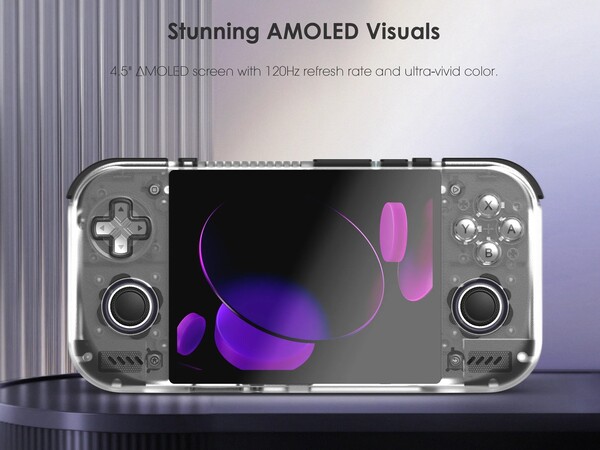 Retroid Pocket Nova, 120 Hz'lik 4:3 oranında bir AMOLED ekrana sahiptir.
