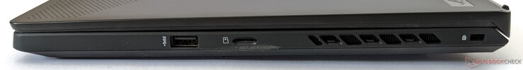 Bir adet USB-A 3.2 Gen 1 bağlantı noktası, microSD kart okuyucu, Kensington Güvenlik Yuvası