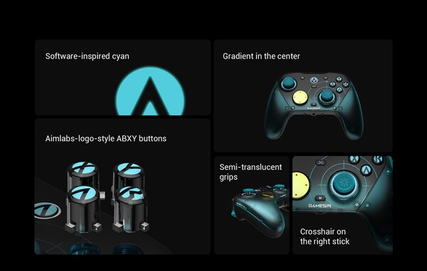 GameSir G7 Pro Aimlabs Edition özel bir renk düzenine sahiptir. (Resim kaynağı: GameSir)