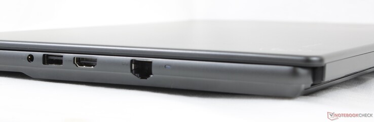 Sağ: 3,5 mm kulaklık, USB-A 3.2 Gen. 2, HDMI 2.1, RJ-45 (2,5 Gbps)
