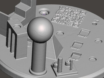 Küçük silindirlerdeki dişlerde görüldüğü gibi 3D taramada bazı detaylar kaybolmuştur