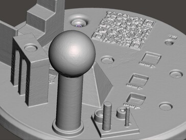 Küçük silindirlerdeki dişlerde görüldüğü gibi 3D taramada bazı detaylar kaybolmuştur