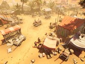 Expeditions: Rome oyununda bir askeri kampı gösteren bir görsel.