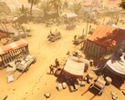 Expeditions: Rome oyununda bir askeri kampı gösteren bir görsel.