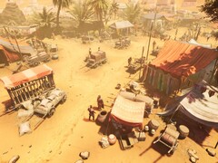 Expeditions: Rome oyununda bir askeri kampı gösteren bir görsel.