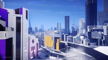 Resimde: Mirror's Edge Catalyst'ten bir oynanış ekran görüntüsü.