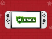 Nintendo Switch OLED'de DMCA logosu görüntüleniyor