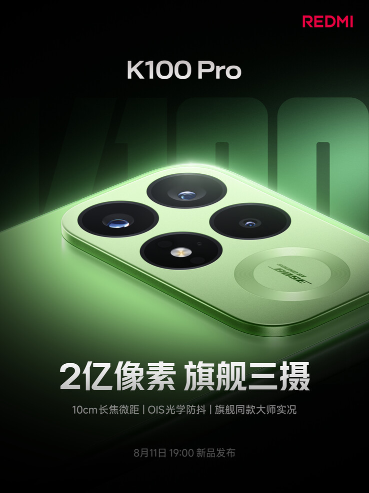 Redmi K100 Pro, OIS özellikli 200 MP ana kameraya sahiptir.