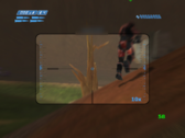 Anbernic RG35XX H üzerinde 23 oyunculu bir Blood Gulch maçında çalışan Halo Combat Evolved çevrimiçi çok oyunculu modu.