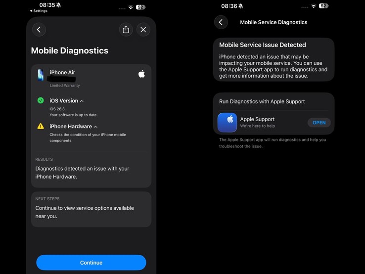 'itstheskylion' tarafından paylaşılan ve mobil hizmet sorunlarını gösteren ekran görüntüleri.