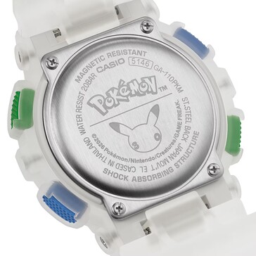 Pokémon 30. Yıl Dönümü GA-110PKM-7A modelinin arka kapağı