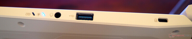 sağ taraf: Hat Giriş/Çıkışı, USB-A 3.2, Kensington Kilidi