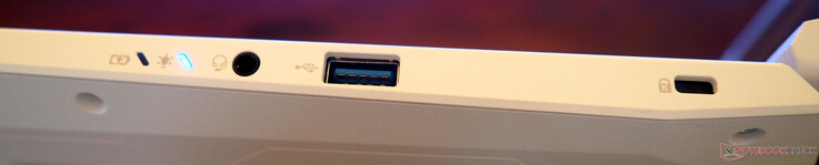 sağ taraf: Hat Giriş/Çıkışı, USB-A 3.2, Kensington Kilidi