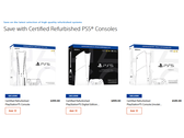 Sony'nin PlayStation Direct'teki Sertifikalı Yenilenmiş PlayStation 5 konsollarından bir ekran görüntüsü