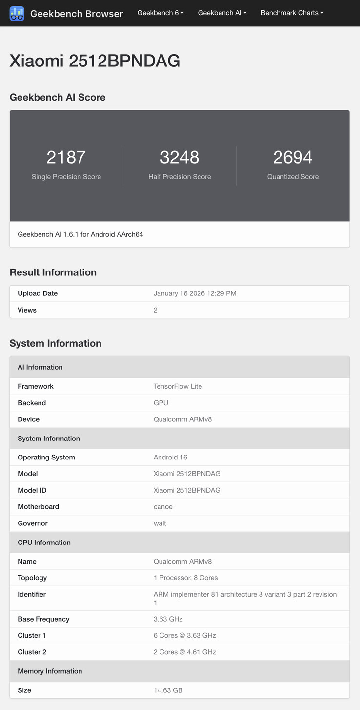 (Resim kaynağı: Geekbench)