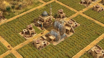 Anno 1404 - History Edition oyununda bir çiftliği gösteren bir resim.