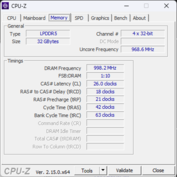 CPU-Z Bellek