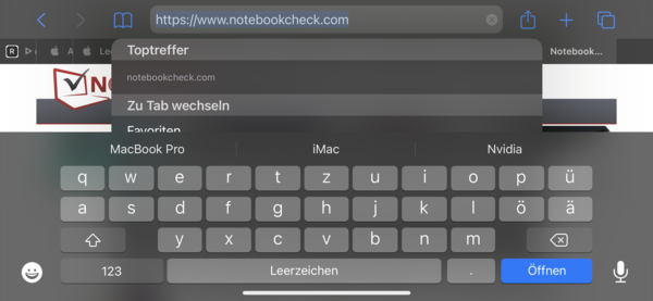 Keyboard landscape mode