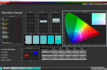 Color saturation (Automatic color scheme, P3 target color space)