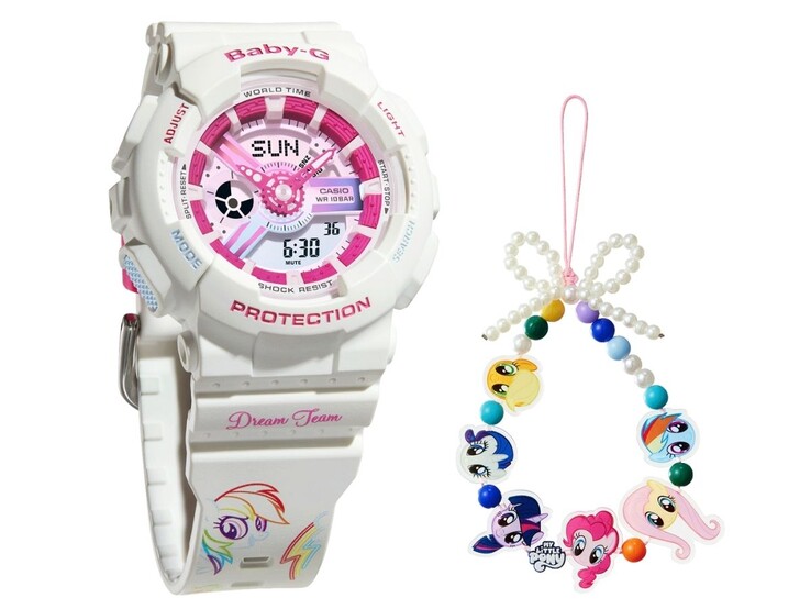 Casio G-Shock Baby-G x My Little Pony BA-110XMLP25-7PFUN saat. (Görsel kaynağı: Casio)