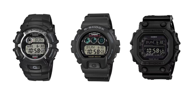 Soldan sağa: Casio G-Shock GW2310U-1, GW6900U-1 ve GX56UBB-1 saatleri