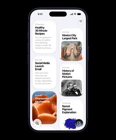 Siri uygulaması geçmiş konuşmaları gösterir.