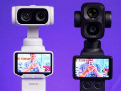 DJI Osmo Pocket 4P'nin yanında Insta360 Luna Ultra.