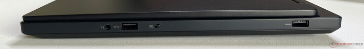 Sağ: 3,5 mm stereo, USB-A 3.2 Gen.1 (5 Gbps), web kamerası eShutter, USB-A 3.2 Gen.1 (5 Gbps)