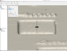 QuickSurface'te Scanbench üzerinde 4 mm derinliğin ölçülmesi