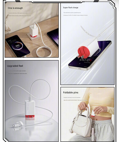 100W SuperVOOC şarj cihazının öne çıkan özellikleri (makine çevirisi)