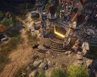 Disciples: Liberation oyununda bir kaleyi gösteren bir görsel.