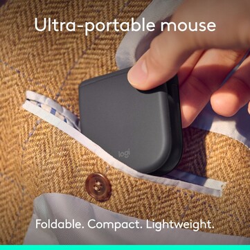 Logitech Mouse tamamen düz bir şekilde katlanır.