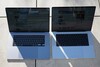 MacBook Pro 16 2021 (solda) ve MacBook Pro 14 2021 (sağda)